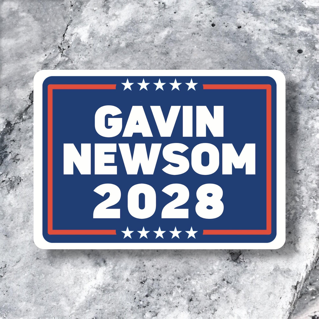 Gavin Newsom 2028 Sticker — Progressive Democrat Political Vinyl Sticker