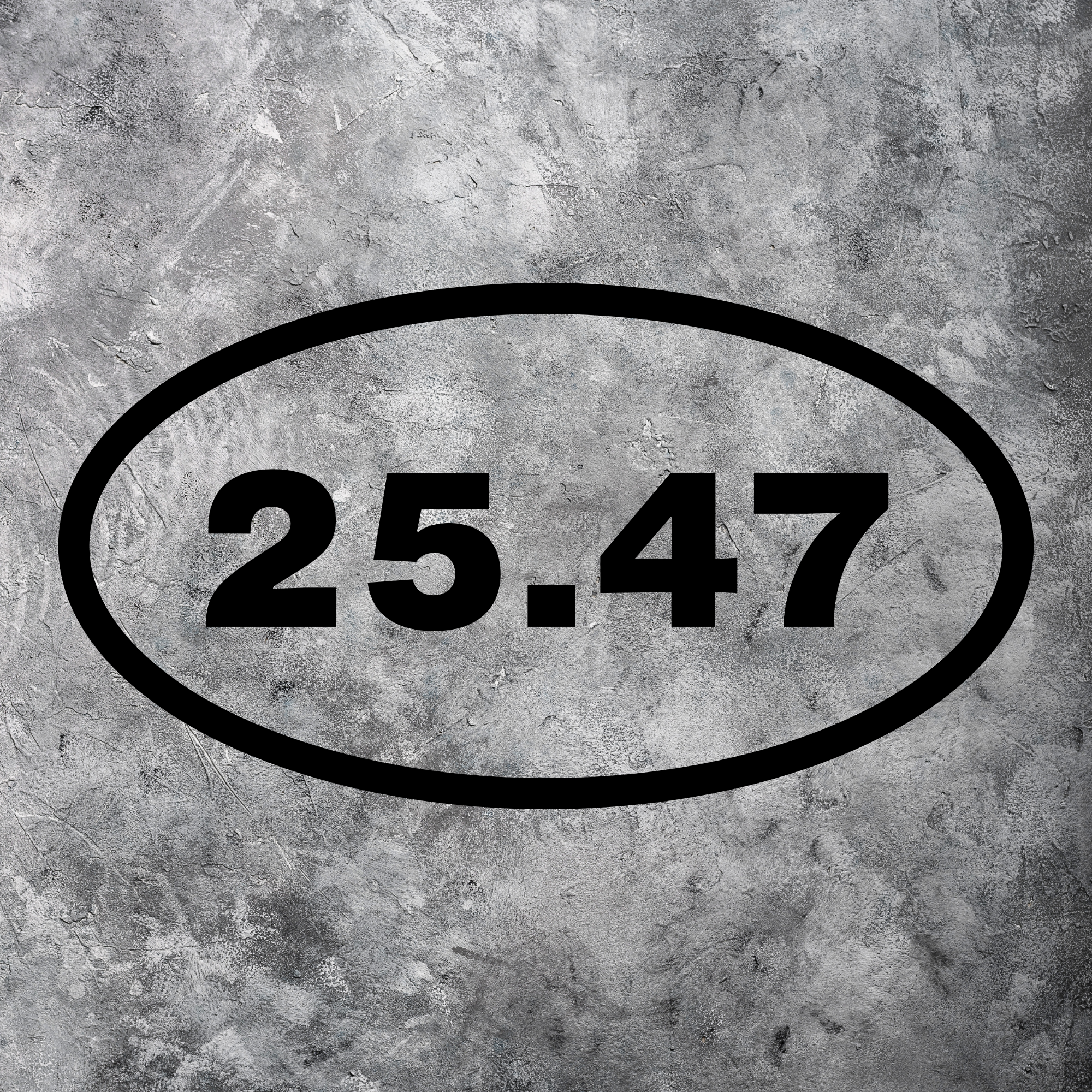 25.47 Oval Car Decal