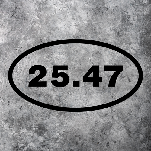 25.47 Oval Car Decal