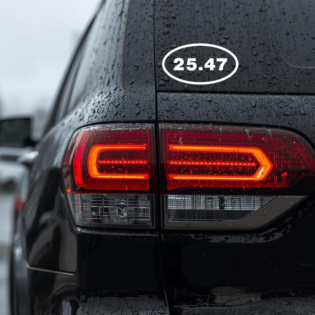25.47 Oval Car Decal