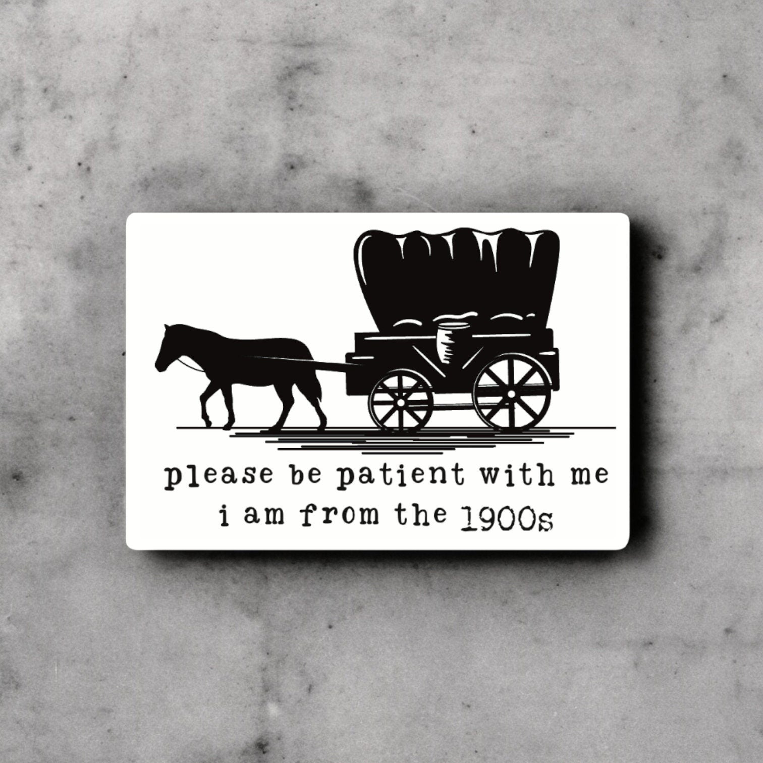 Please Be Patient with Me I Am from the 1900s Sticker – Funny Millennial Gift