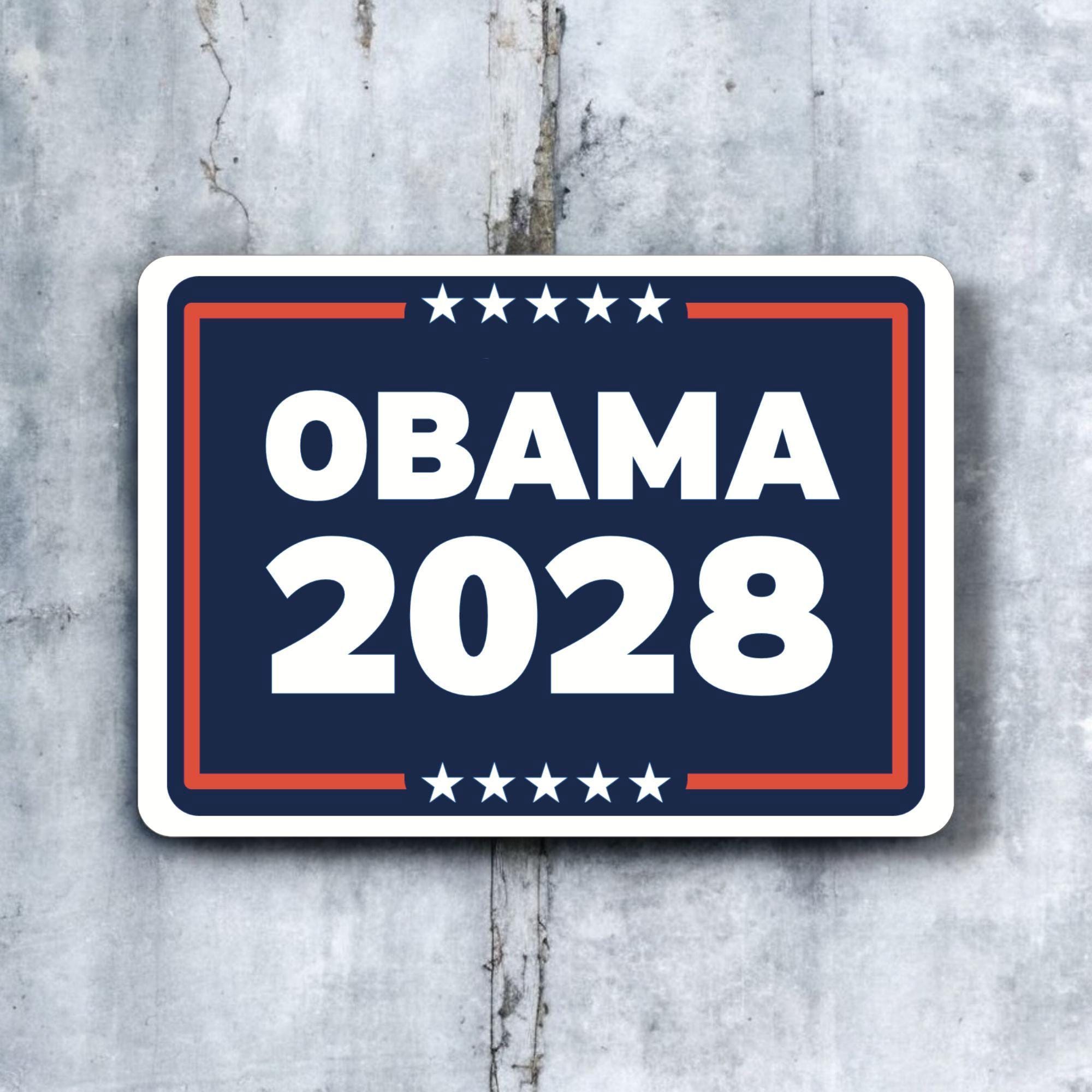 Obama 2028 Sticker — Funny Progressive Political Vinyl Sticker