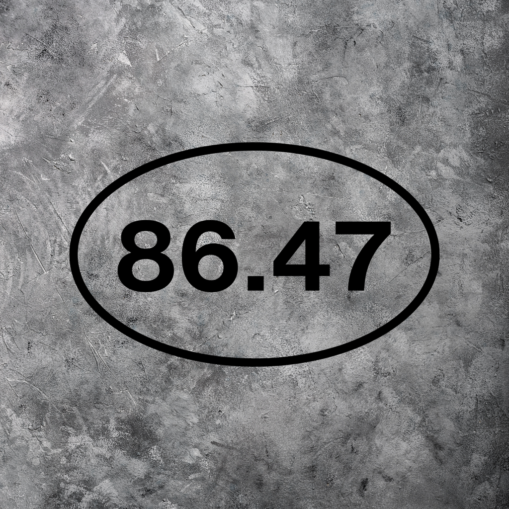 86.47 Oval Car Decal