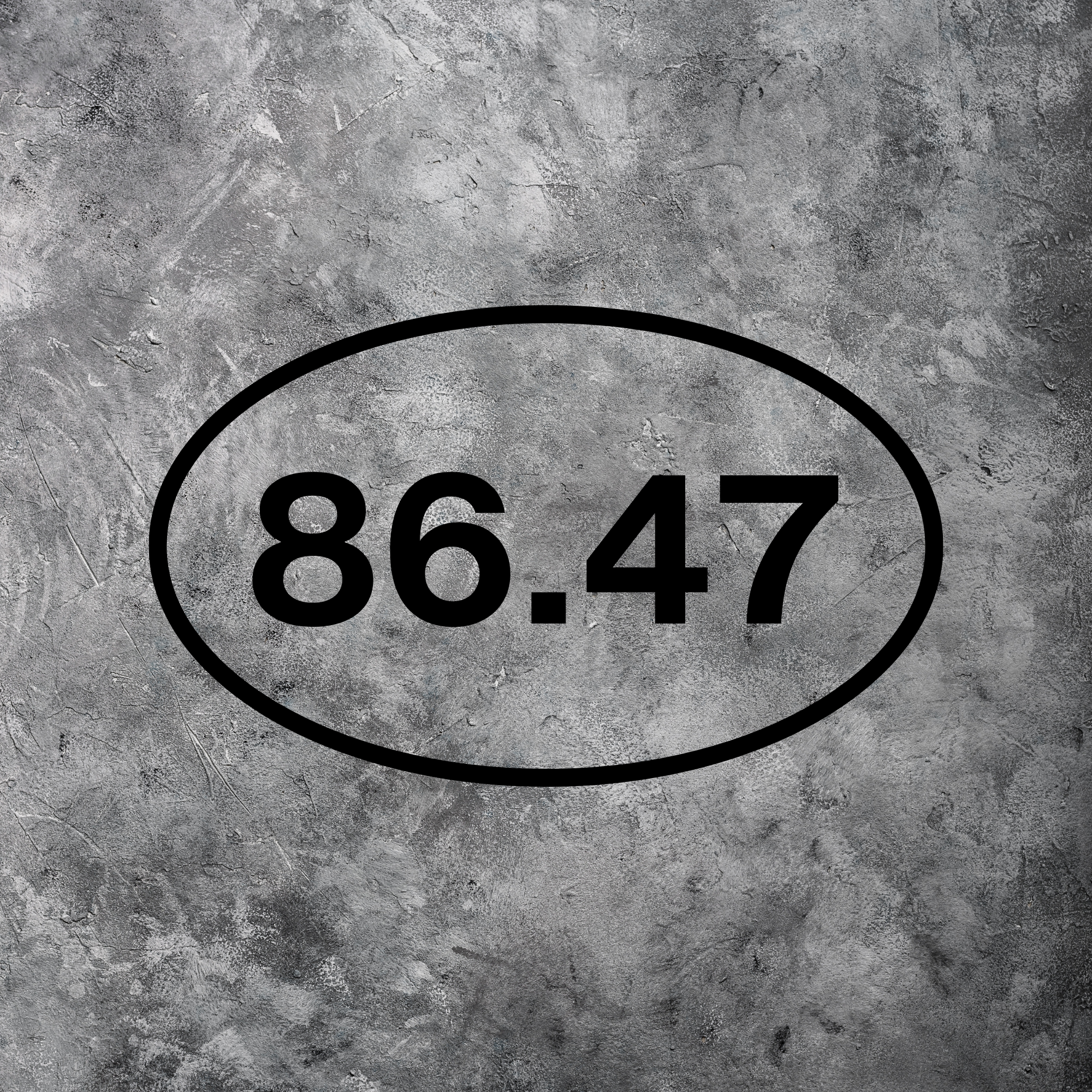 86.47 Oval Car Decal