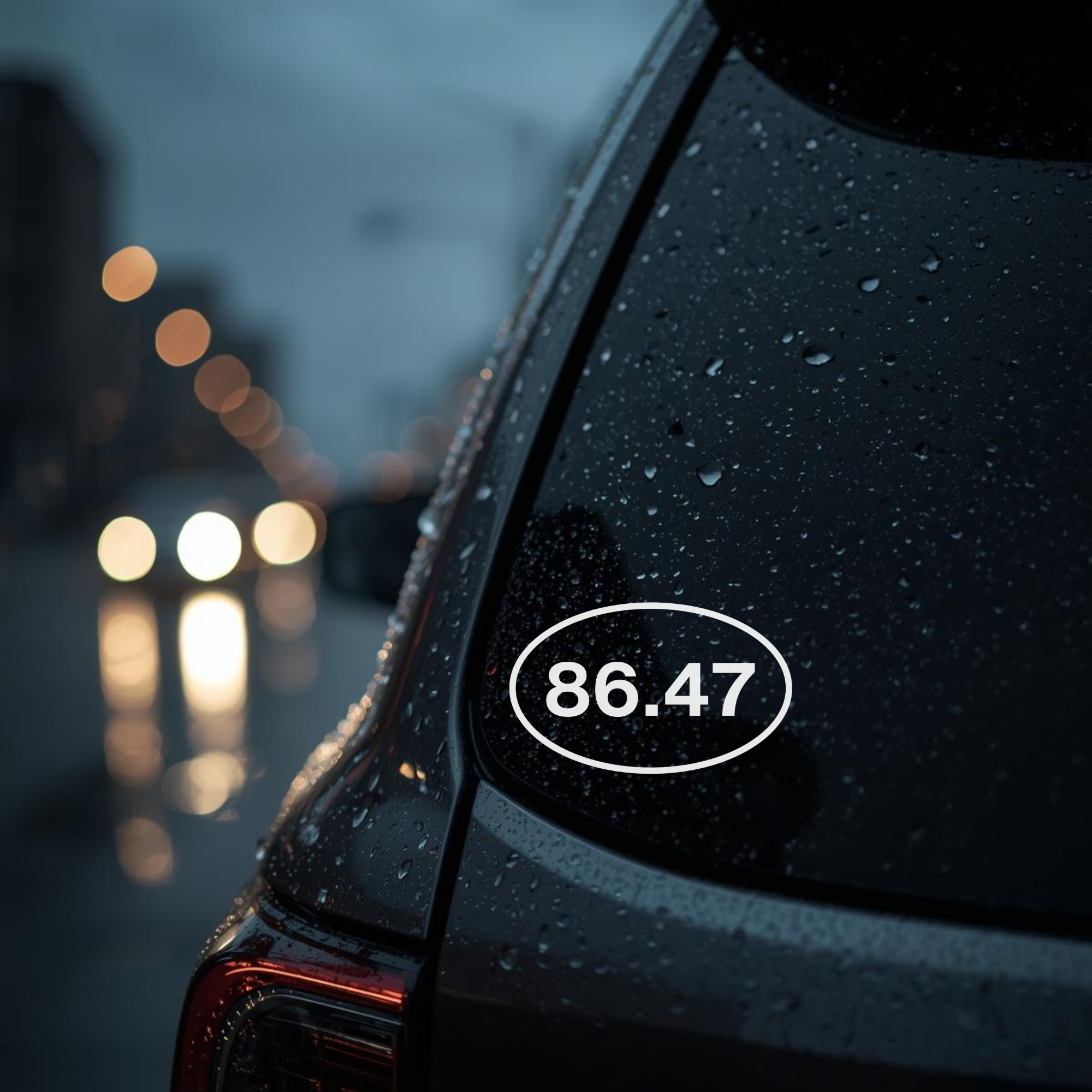 86.47 Oval Car Decal