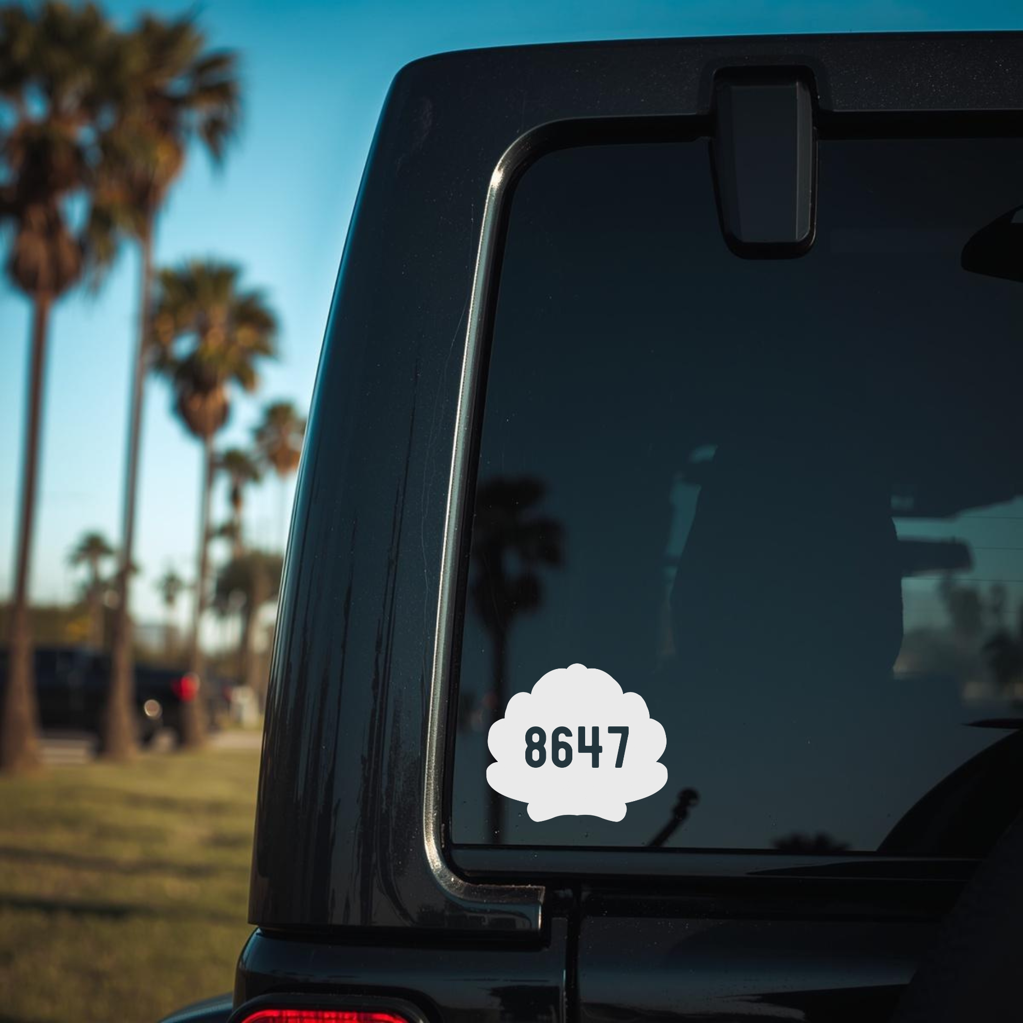 8647 Seashell Decal | Subtle Anti-Trump Coastal Parody | Beachy Progressive Resist Design