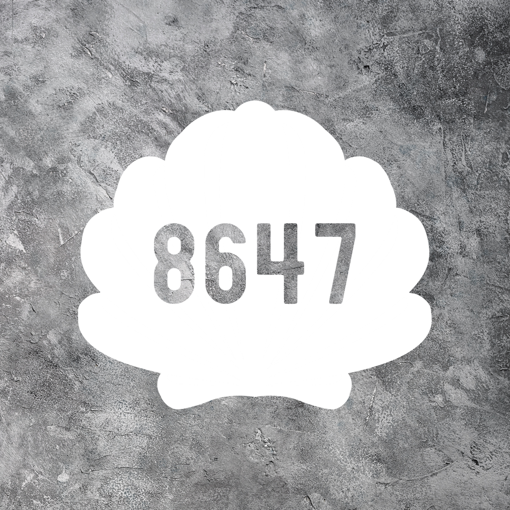 8647 Seashell Decal | Subtle Anti-Trump Coastal Parody | Beachy Progressive Resist Design
