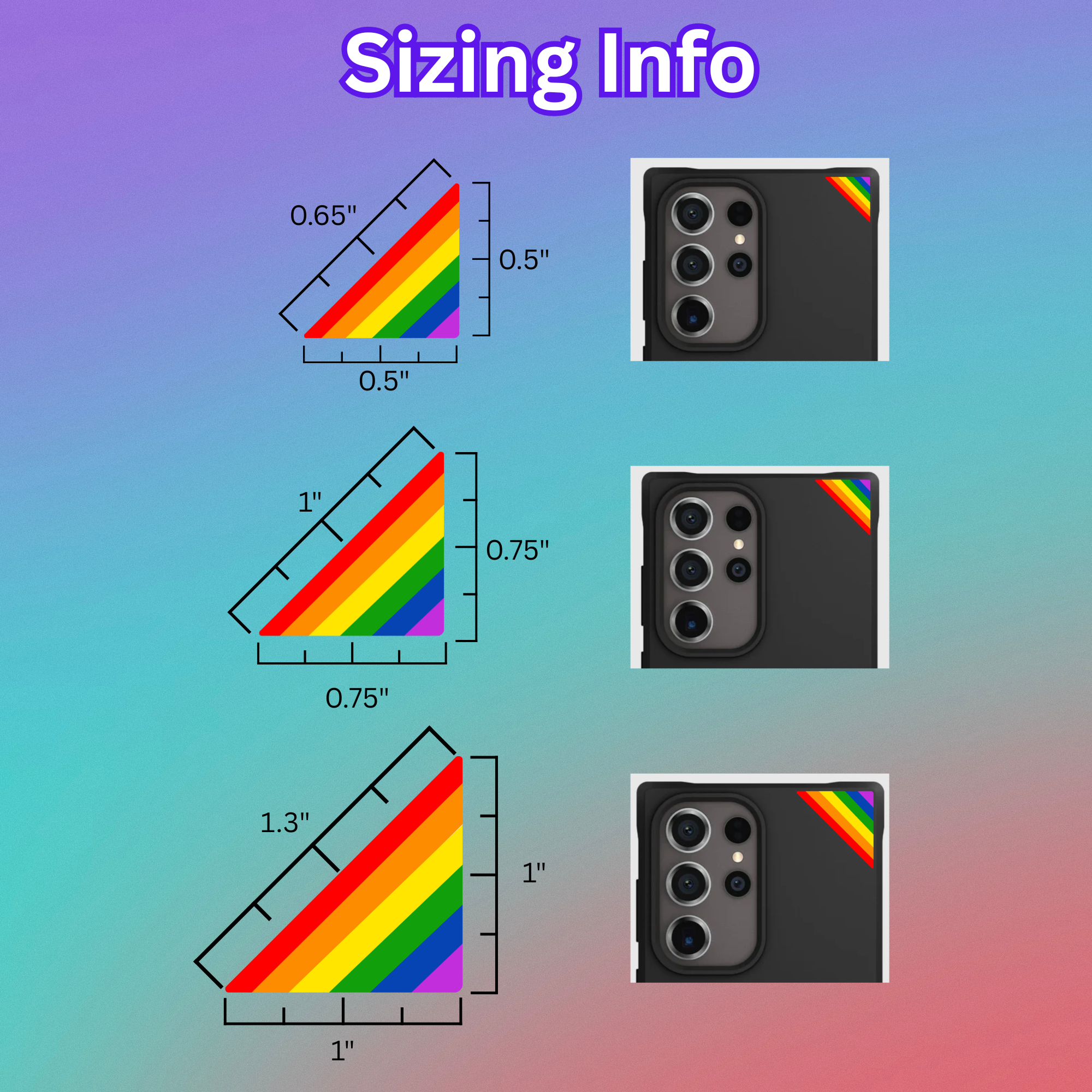 Pride Corner Phone Sticker – LGBTQ+ Flag Vinyl Sticker