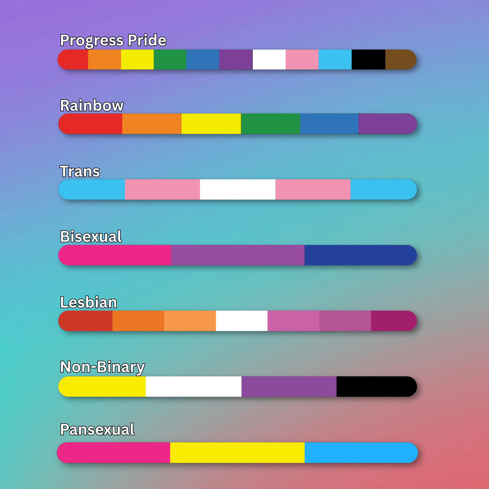 Subtle Pride Vinyl Sticker — LGBTQ+ Flag Designs