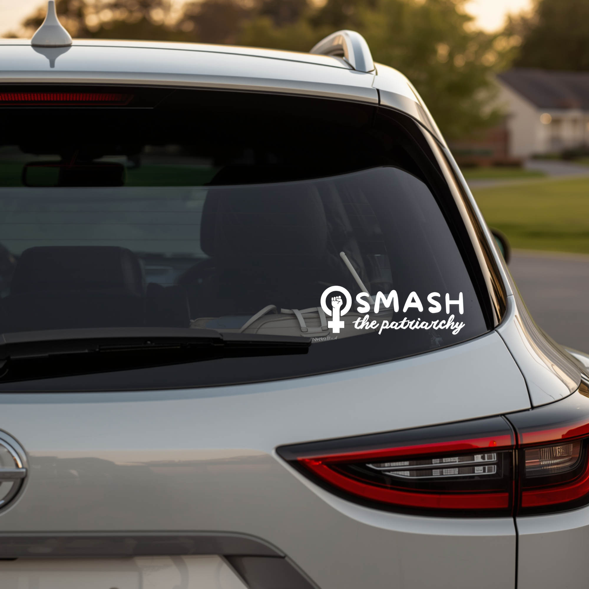 Smash the Patriarchy Feminist Car Decal