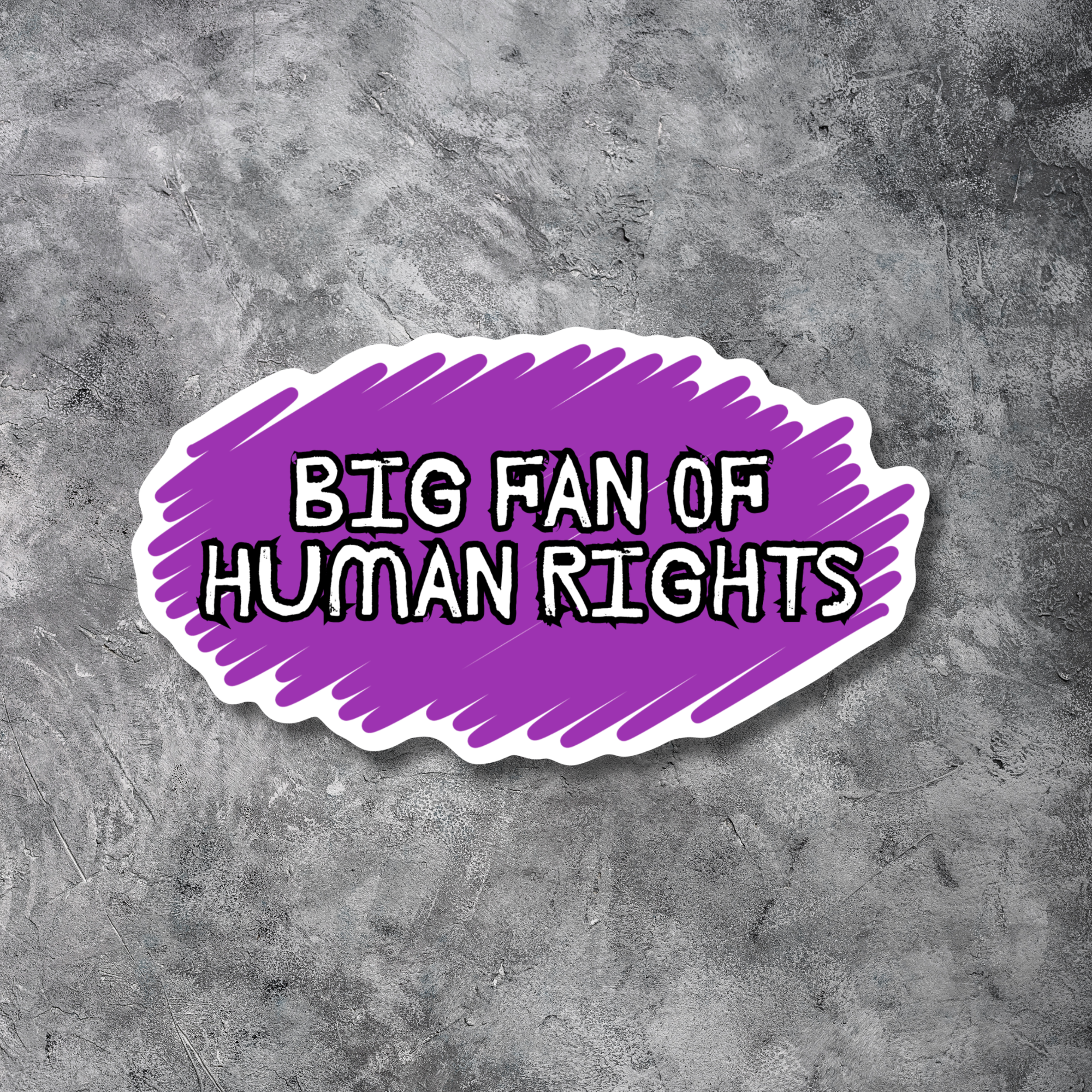 Big Fan of Human Rights Sticker