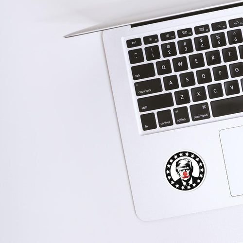 Anti-Trump Clown Sticker — Funny Satirical Political Vinyl Sticker