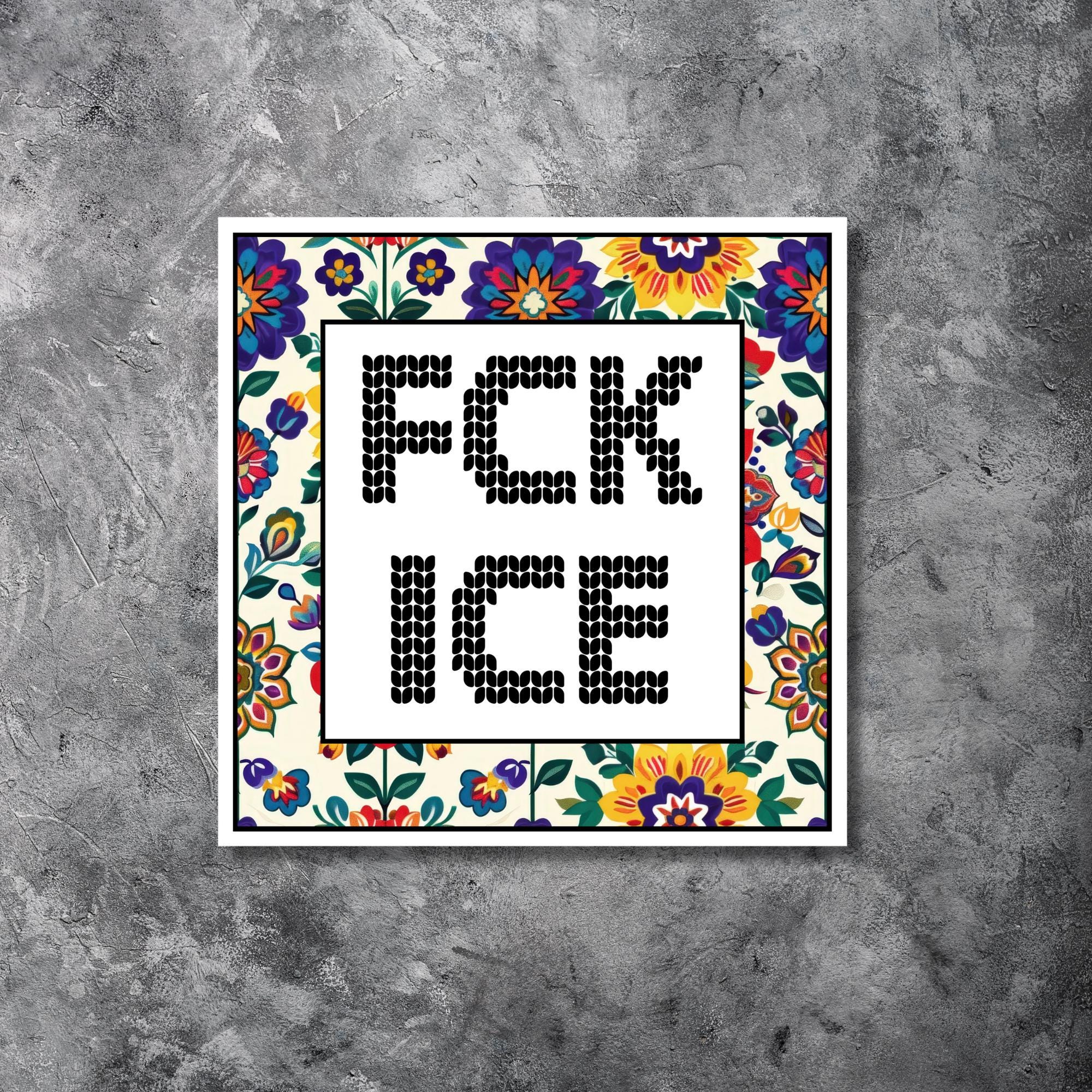 FCK ICE Protest Sticker | Immigration Rights Activist Vinyl Decal